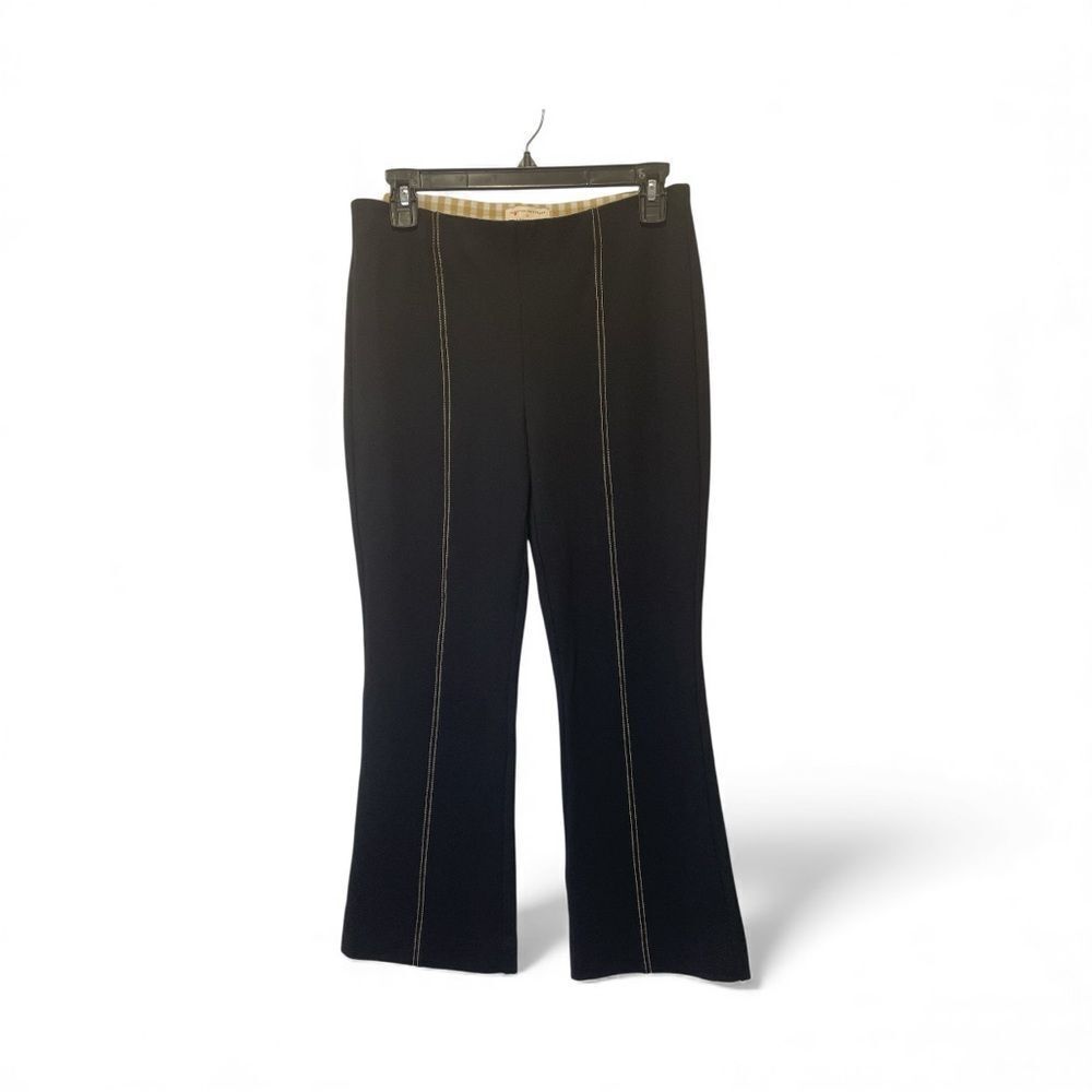 The Essential Crop Flare Anthropologie Elegant Black Women's Pants size SP